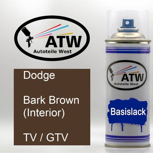 Dodge, Bark Brown (Interior), TV / GTV: 400ml Sprühdose, von ATW Autoteile West.